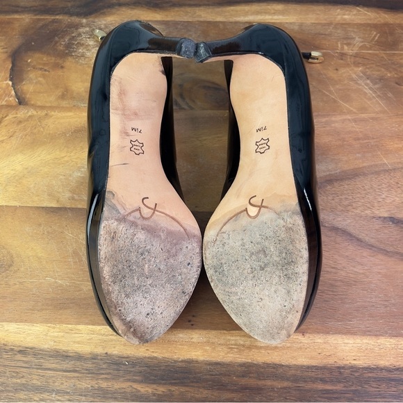 Joan & David Dawilma Patent Leather Heel in Black Size 7.5 - Picture 13 of 13